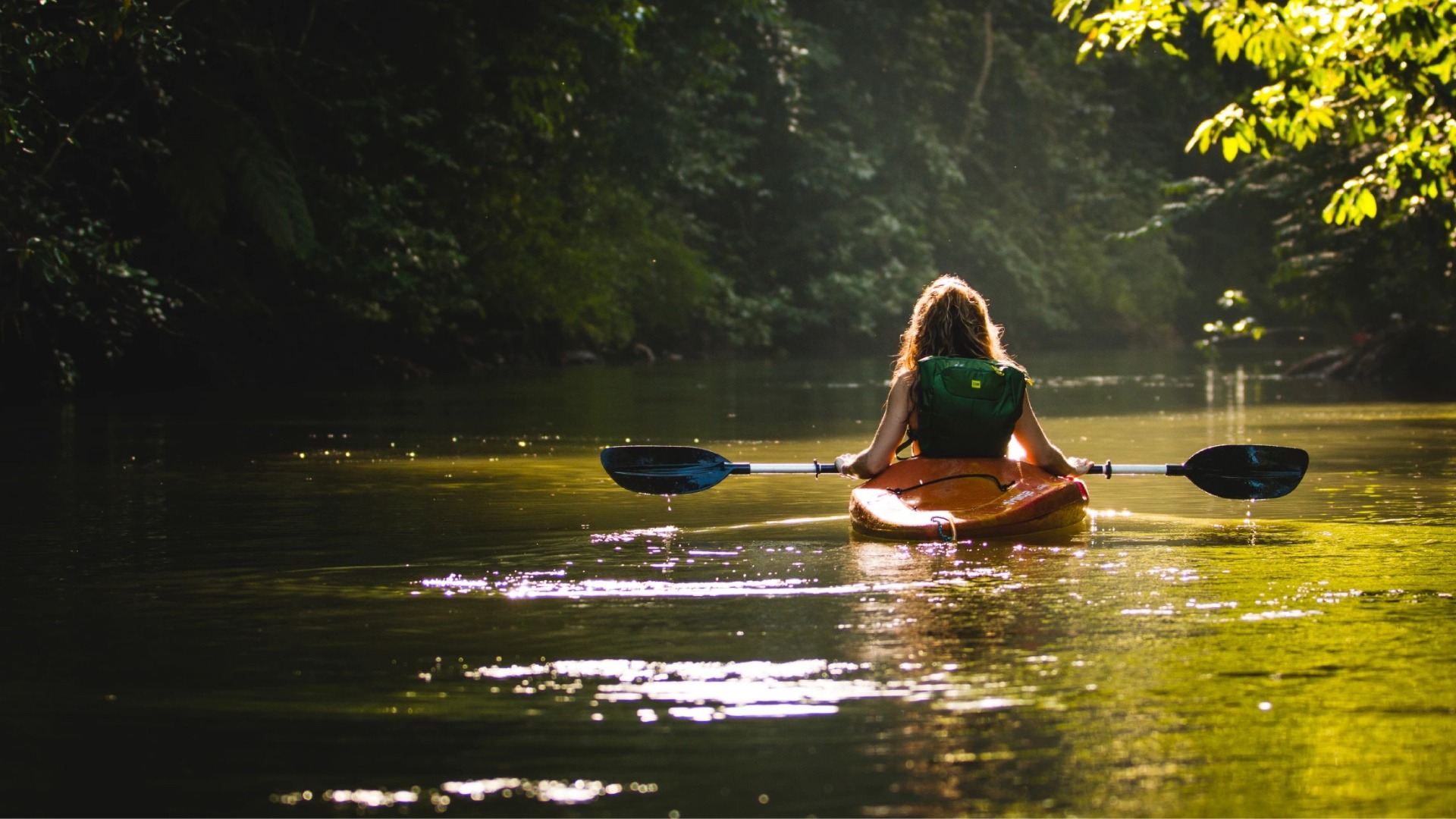 Canoe on a river