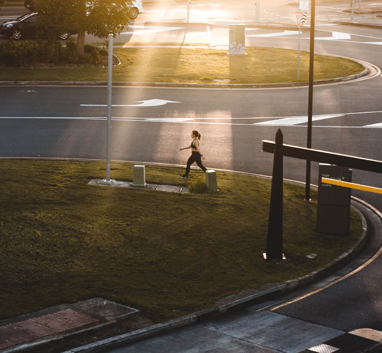 Running at dawn